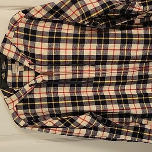 LL BEAN Womens plaid hooded jacket